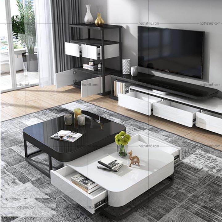 Bộ bàn trà đẹp hiện đại kiểu dáng độc đáo mới mẻ M8-4270