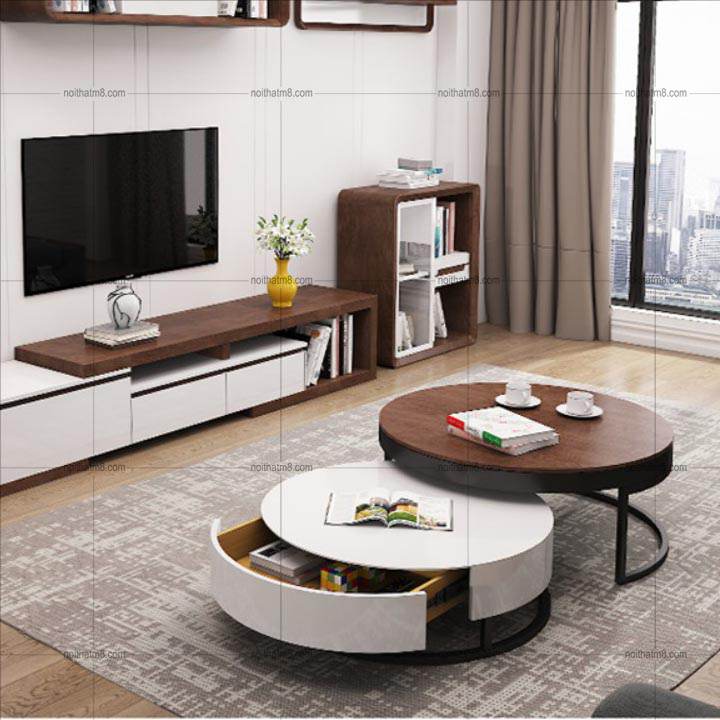 Bộ bàn trà đẹp hiện đại kiểu dáng độc đáo mới mẻ M8-4270 thumbnail 3