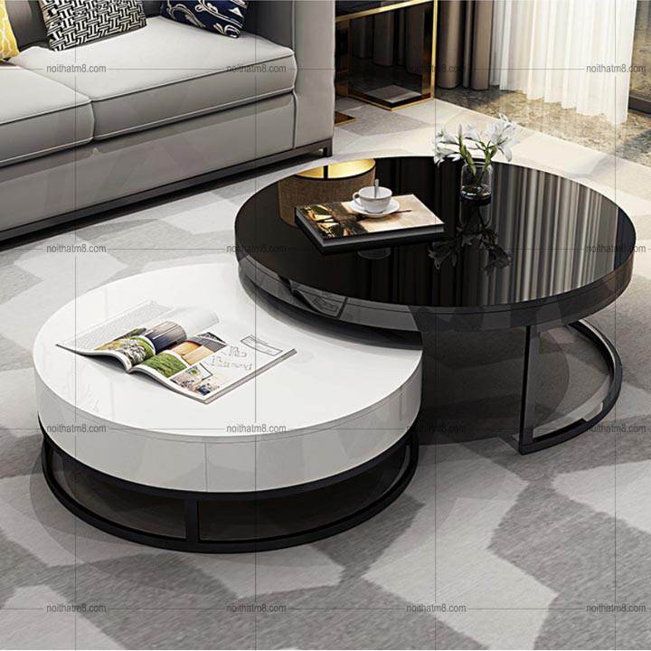 Bộ bàn trà đẹp hiện đại kiểu dáng độc đáo mới mẻ M8-4270 thumbnail 4