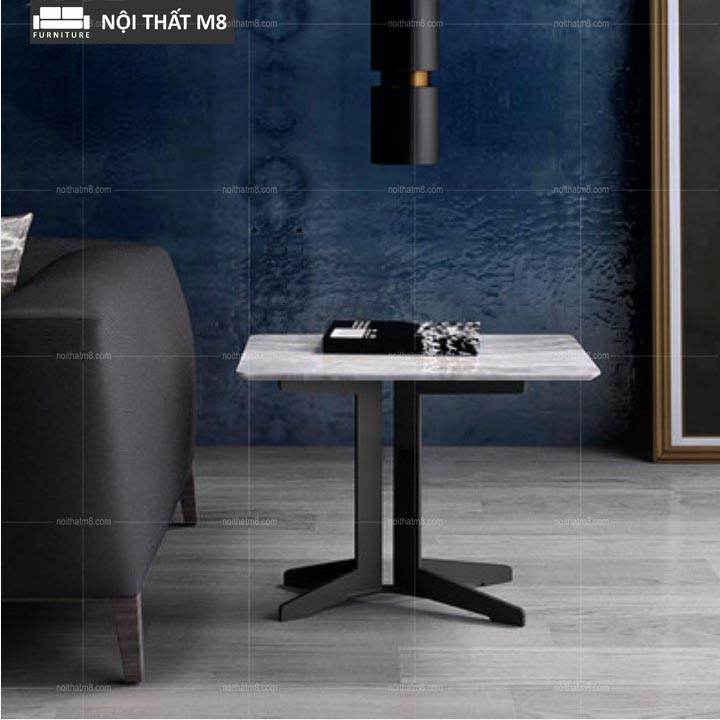 Bàn trà nhỏ mặt đá chân sắt đa năng M8-9051 thumbnail 3