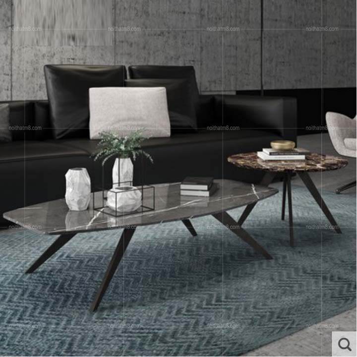 Mẫu bàn sofa đẹp mặt đá chân sắt hiện đại và tiện dụng M8-4275
