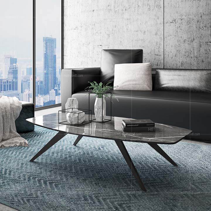 Mẫu bàn sofa đẹp mặt đá chân sắt hiện đại và tiện dụng M8-4275 thumbnail 2