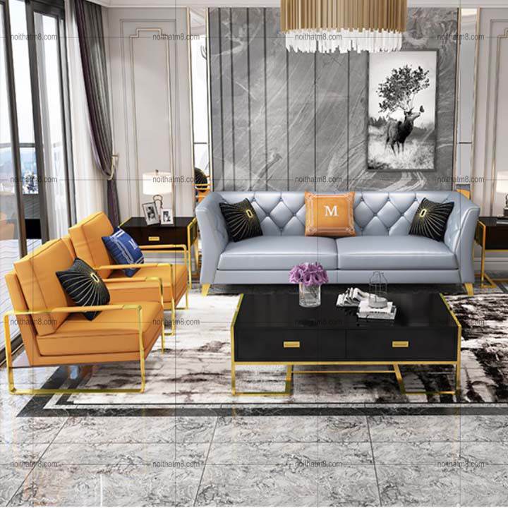 Bộ ghế sofa da cao cấp dành cho phòng khách M8-3529 thumbnail 2