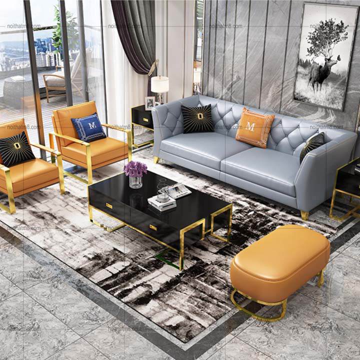 Bộ ghế sofa da cao cấp dành cho phòng khách M8-3529 thumbnail 3