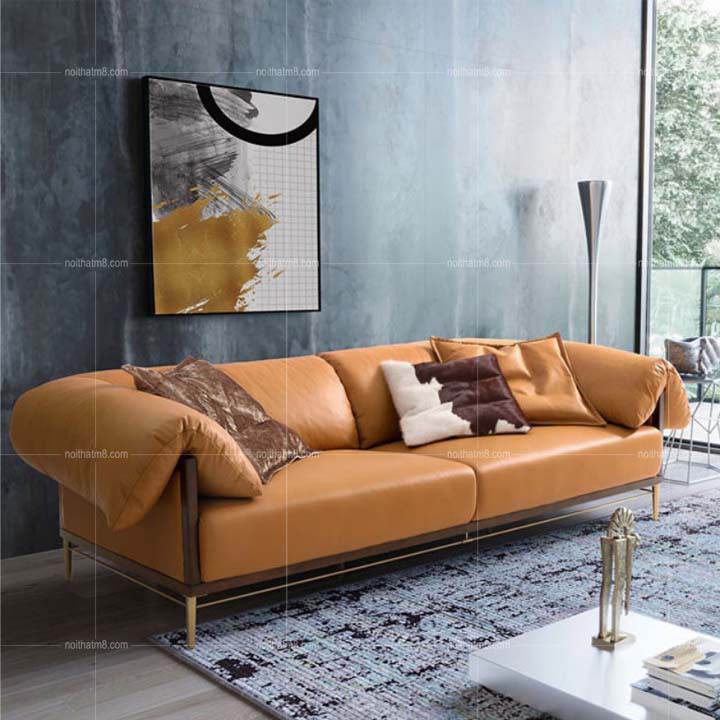 Ghế sofa da bò thiết kế trang nhã hiện đại M8-3524 thumbnail 2