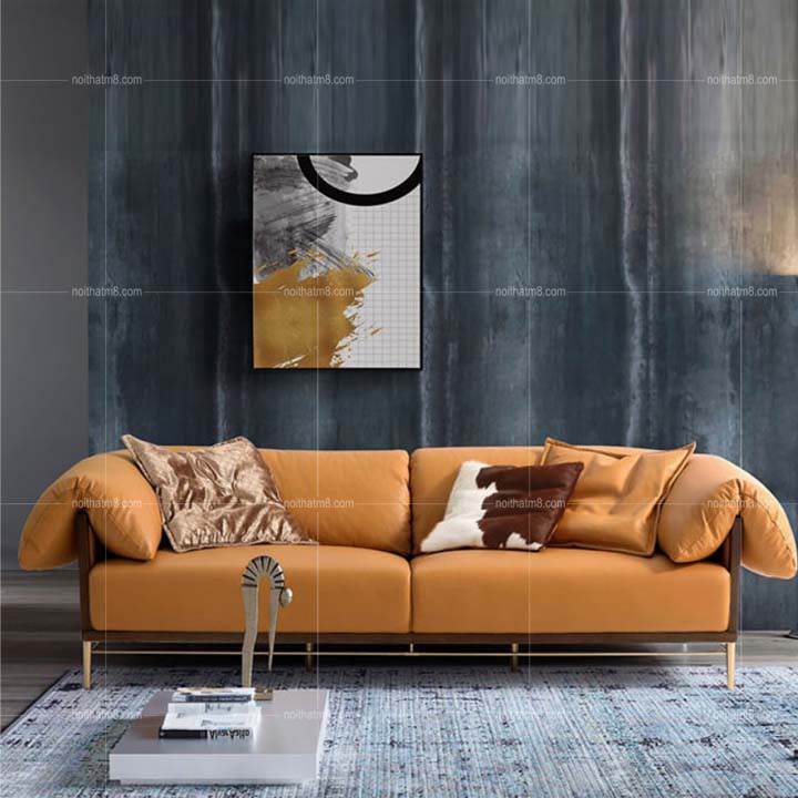 Ghế sofa da bò thiết kế trang nhã hiện đại M8-3524 thumbnail 3