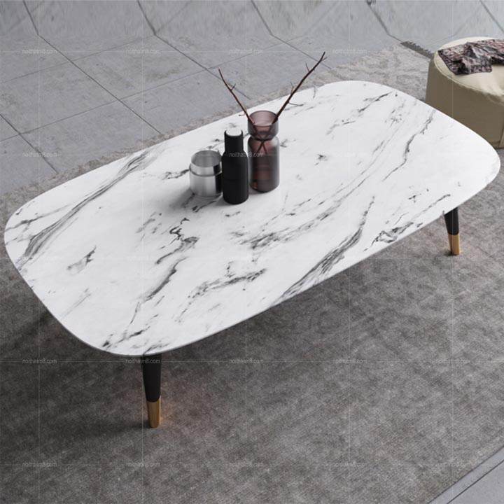 Bàn trà mặt đá chân gỗ đơn giản tiện dụng M8-4276 thumbnail 3
