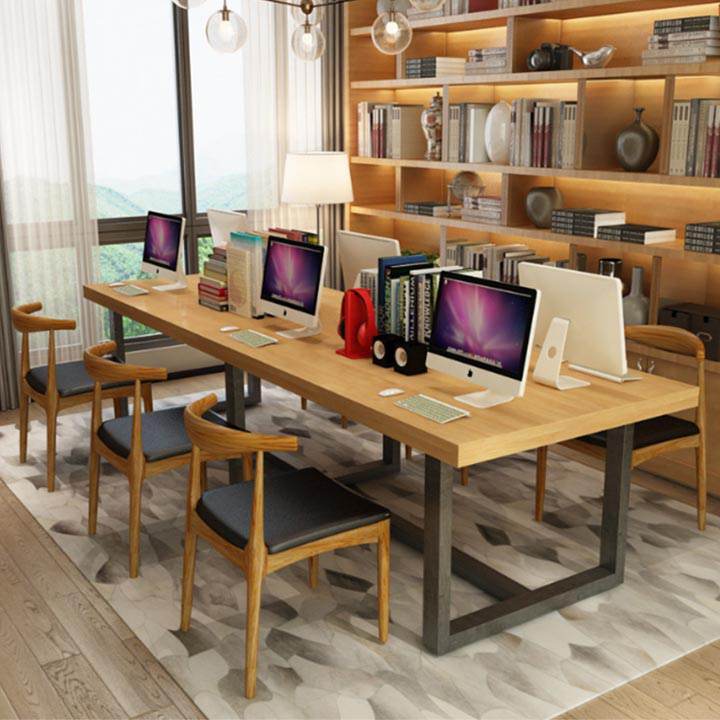 Bàn làm việc chân sắt hình chữ U độc đáo M8-4508