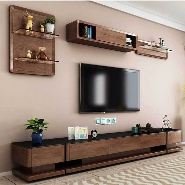 Kệ để tivi gỗ tự nhiên kết hợp mặt đá hiện đại M8-2021 thumbnail 4