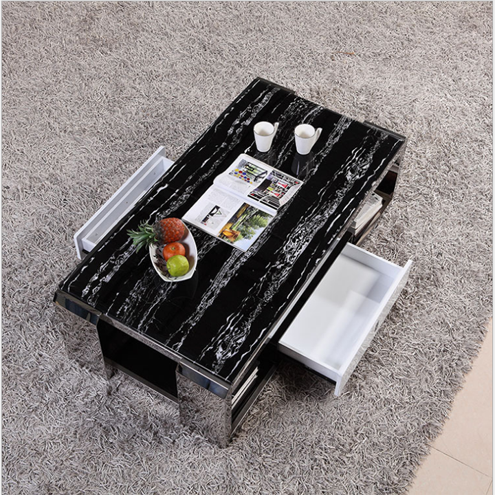 Bàn trà hiện đại bằng đá kết hợp thép chống gỉ sang trọng M8-4236 thumbnail 3