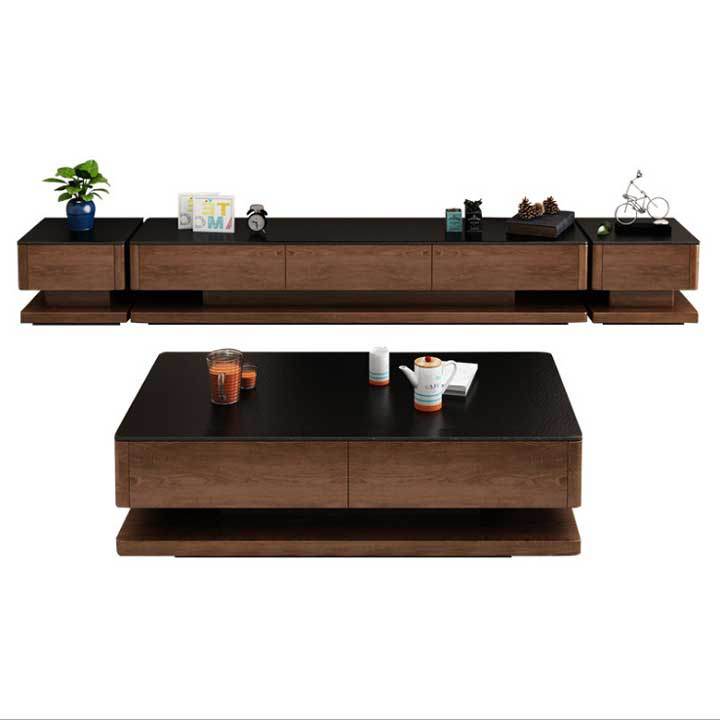 Kệ để tivi gỗ tự nhiên kết hợp mặt đá hiện đại M8-2021 thumbnail 2
