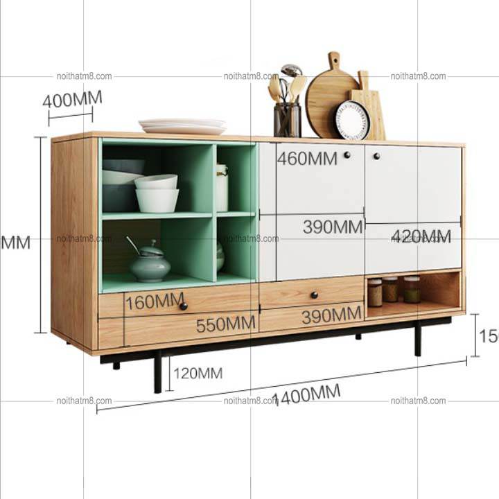 Mẫu tủ bếp gỗ hiện đại M8-8501 thumbnail 5