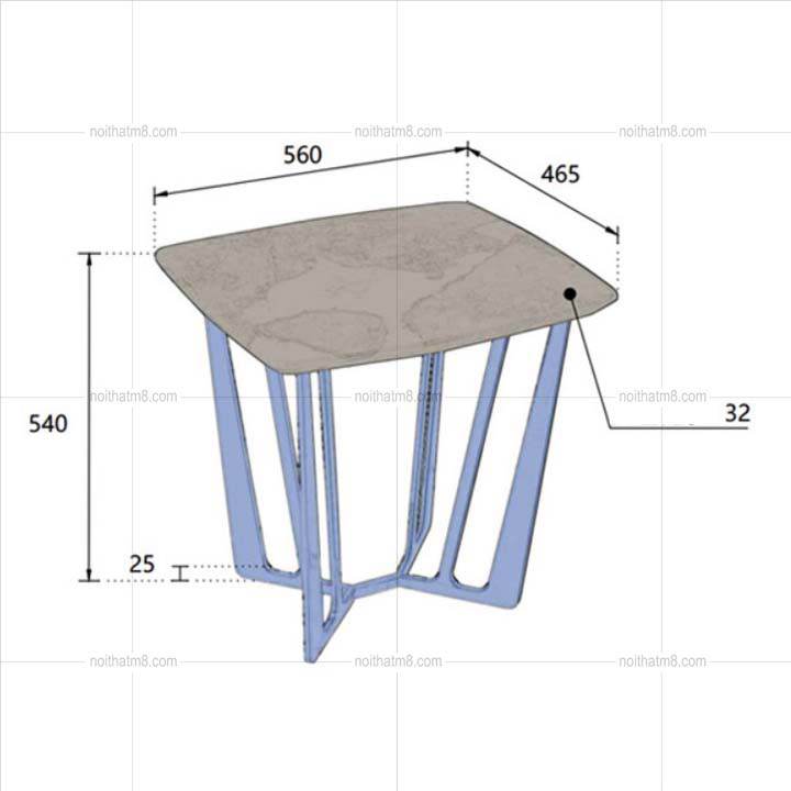 Mẫu bàn trà đa năng mặt đá dáng vuông M8-9044 thumbnail 4