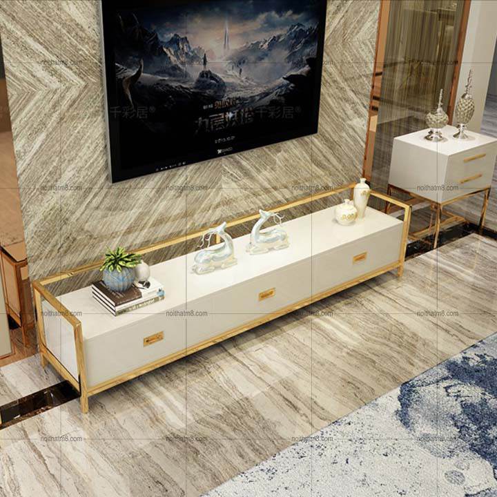 Kệ tivi hiện đại khung mạ vàng cao cấp M8-2072 thumbnail 4