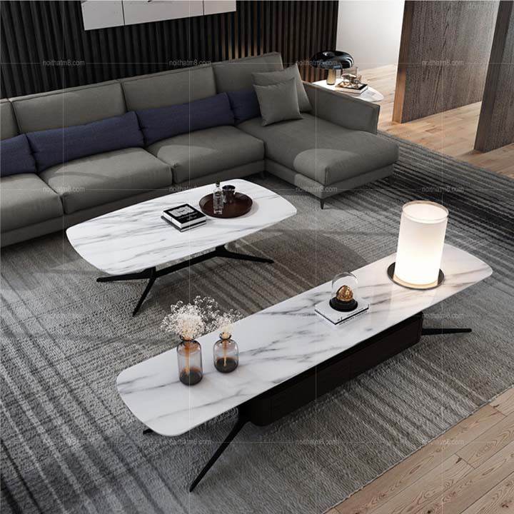 Kệ tivi hiện đại chân sắt mặt đá tự nhiên M8-2077 thumbnail 2