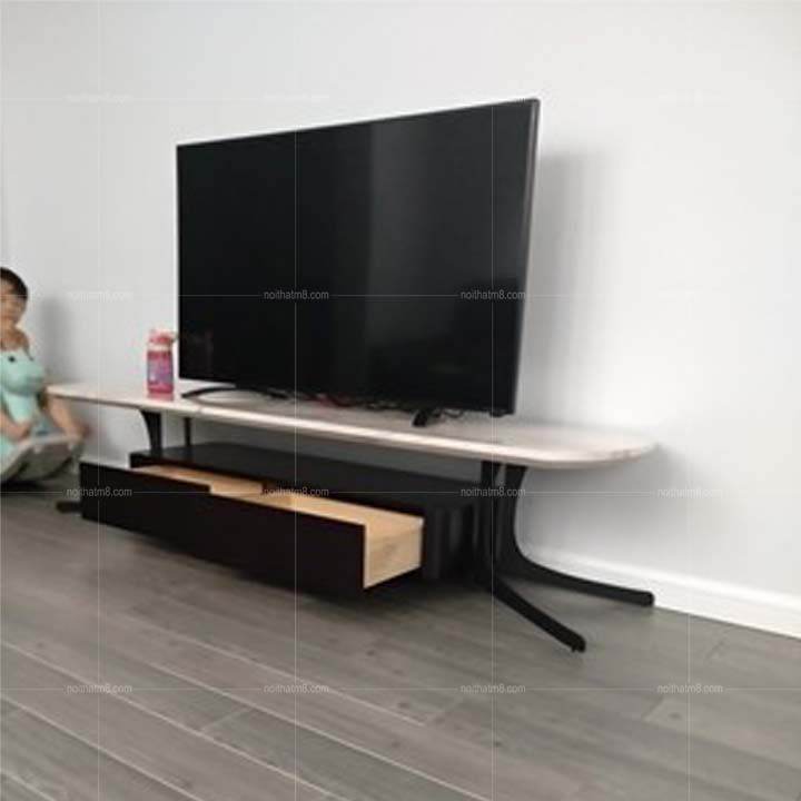 Kệ tivi hiện đại chân sắt mặt đá tự nhiên M8-2077 thumbnail 4