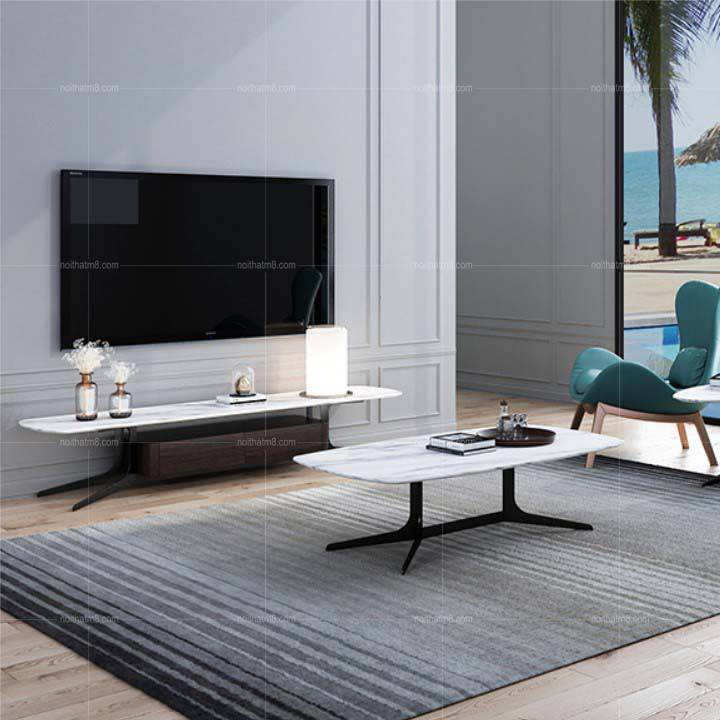 Kệ tivi hiện đại chân sắt mặt đá tự nhiên M8-2077 thumbnail 5