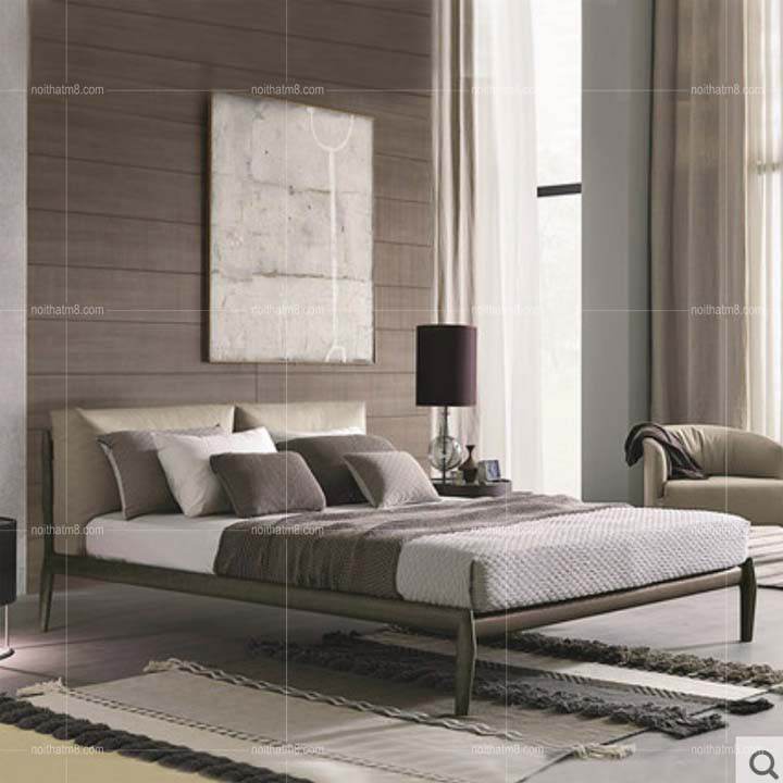 Bộ giường ngủ gỗ tự nhiên phong cách Bắc Âu sang trọng M8-6010