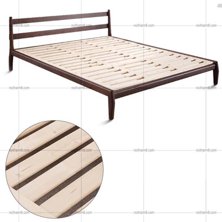 Bộ giường ngủ gỗ tự nhiên phong cách Bắc Âu sang trọng M8-6010 thumbnail 4