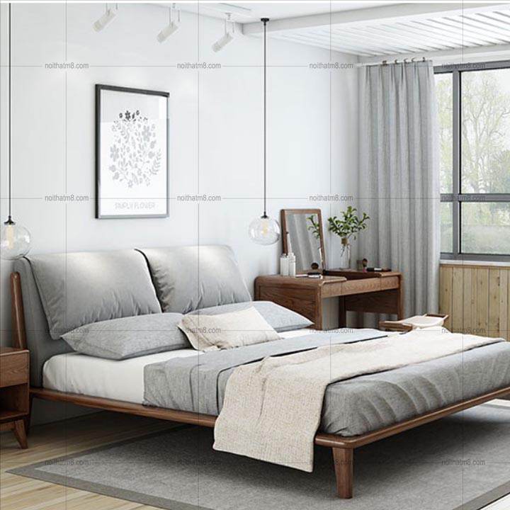 Giường ngủ gỗ tự nhiên hiện đại đẹp không tì vết M8-6004 thumbnail 4