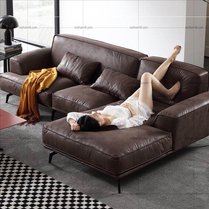 Mẫu sofa da dáng chữ L đẳng cấp sang trọng M8-3546 thumbnail 4