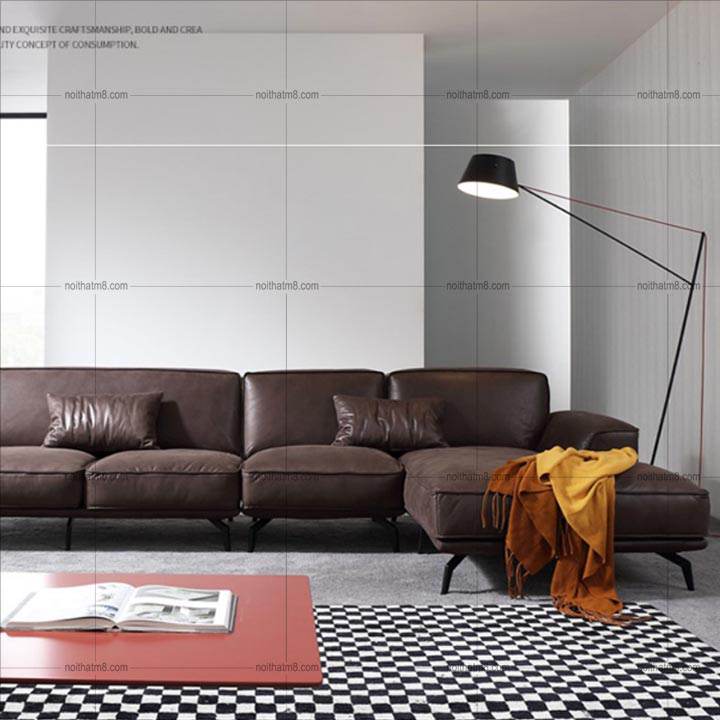 Mẫu sofa da dáng chữ L đẳng cấp sang trọng M8-3546 thumbnail 3