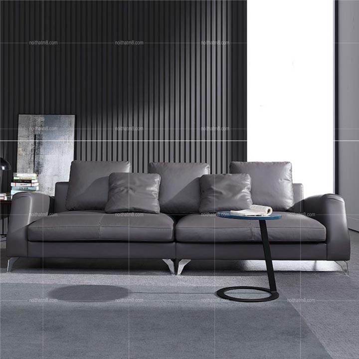 Sofa da cao cấp chân inox bền đẹp và sang trọng M8-3551 thumbnail 3