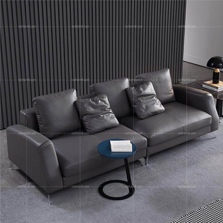 Sofa da cao cấp chân inox bền đẹp và sang trọng M8-3551 thumbnail 5