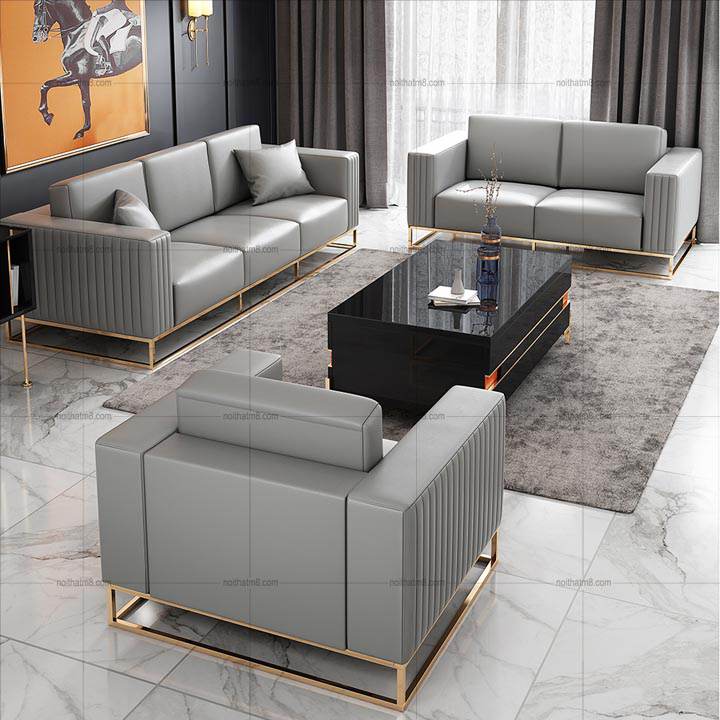 Bộ ghế sofa da hiện đại và sang trọng M8-3552
