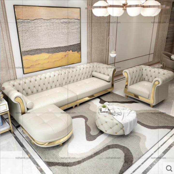 Mẫu sofa da đẹp kiểu dáng sang chảnh đẹp hút hồn M8-3540 thumbnail 3