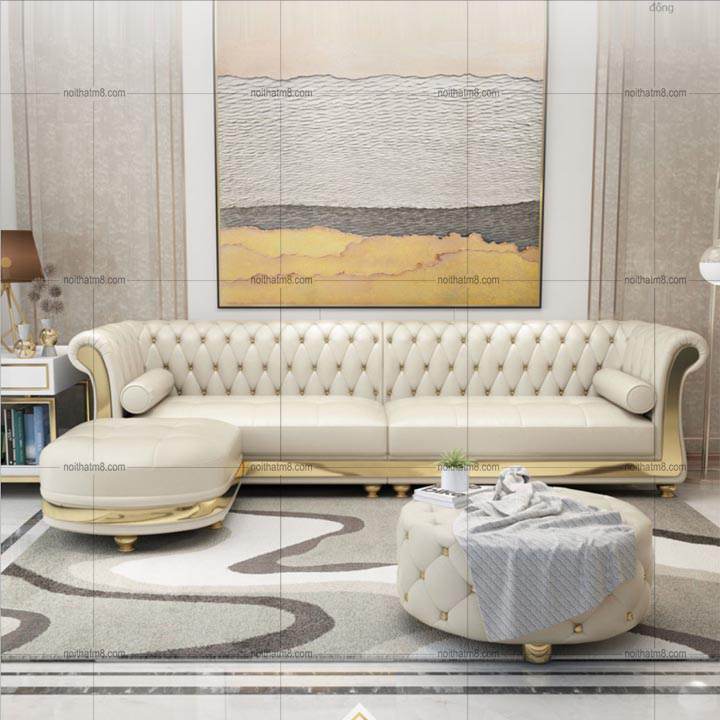 Mẫu sofa da đẹp kiểu dáng sang chảnh đẹp hút hồn M8-3540 thumbnail 5