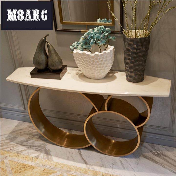 Bàn trang trí mặt đá nhập khẩu kiểu dáng sang trọng, ấn tượng M8-9061 thumbnail 2