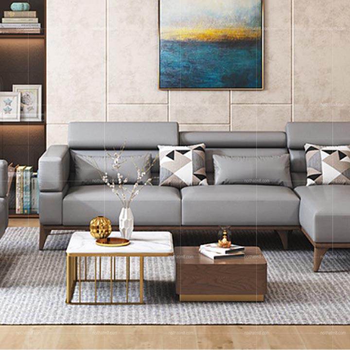 Bàn sofa hiện đại mặt đá kết hợp gỗ tự nhiên tiện dụng M8-4367 thumbnail 4