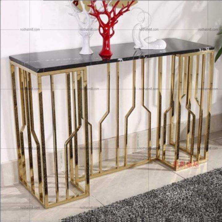 Bàn trang trí hiện đại kết hợp mặt đá tự nhiên sang trọng M8-9063 thumbnail 3