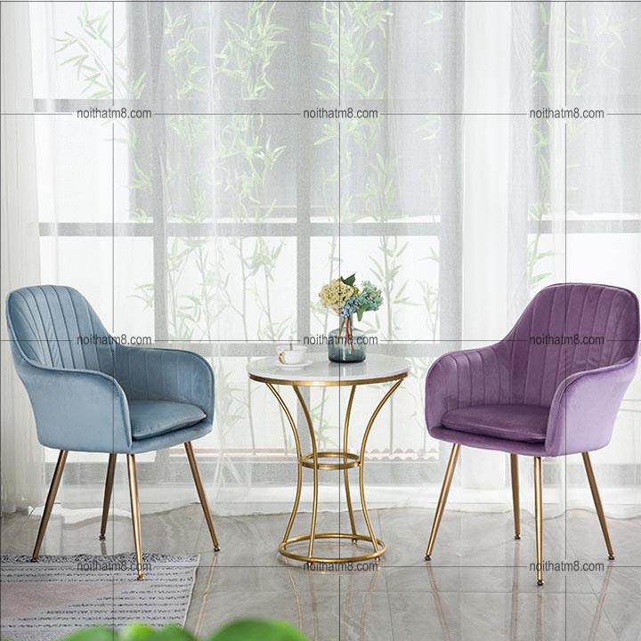 Mẫu bàn cafe đẹp dáng tròn với thiết kế 2 tầng độc đáo M8-4814