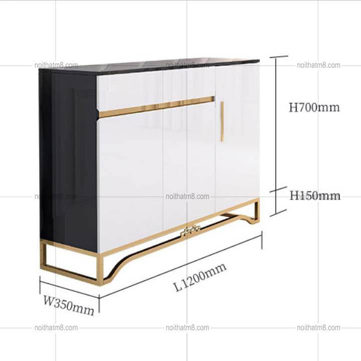 Mẫu tủ giày hiện đại gỗ công nghiệp nhiều tầng, đa kiểu dáng M8–2801 thumbnail 2