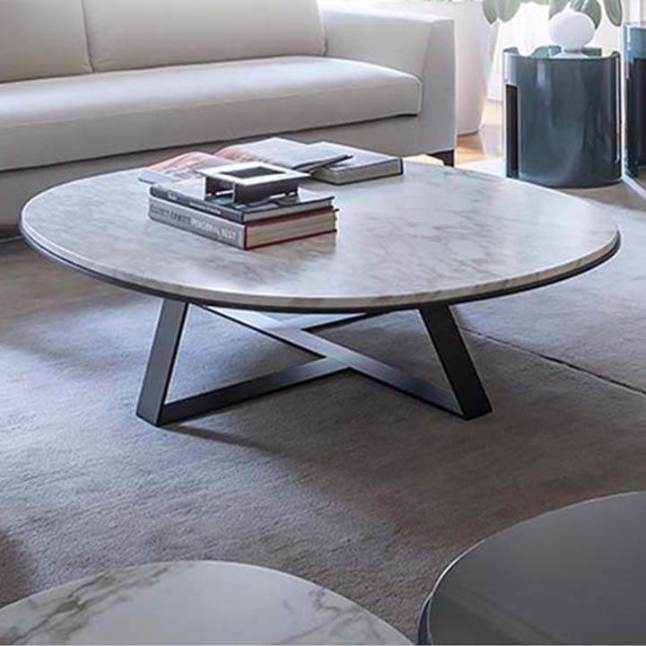 Bàn sofa mặt đá làm sáng bừng không gian phòng khách M8-4240