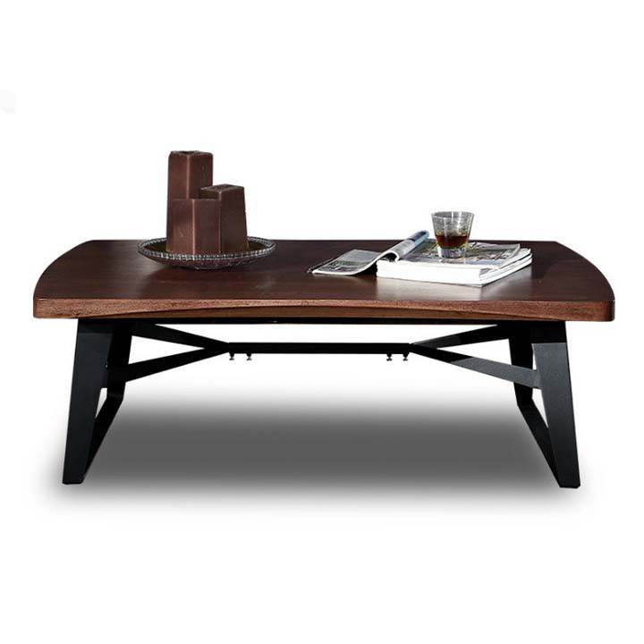 Bàn trà gỗ tự nhiên chân sắt phong cách Retro M8-4256 thumbnail 2