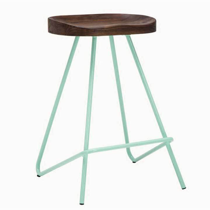 Ghế sắt mặt gỗ Highchair đa năng cho quán cafe M8-4623 thumbnail 5