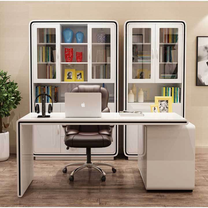 Bàn gỗ làm việc góc chữ L hiện đại sang trọng M8-4523