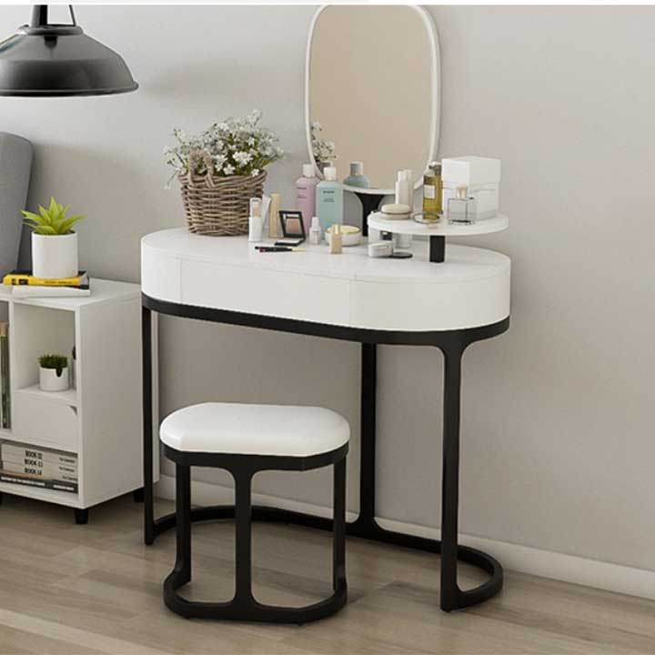 Bàn trang điểm màu trắng gương liền phong cách Bắc Âu M8-4745 thumbnail 4