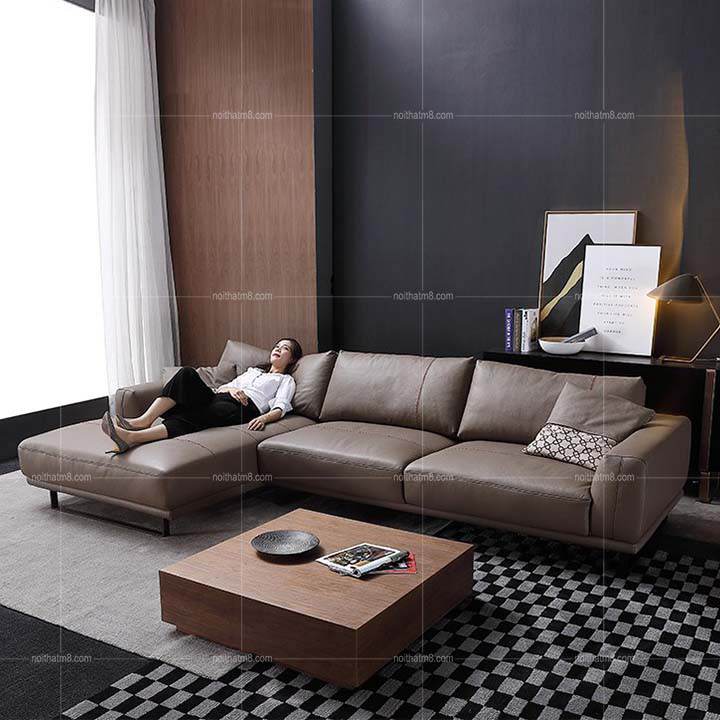 Ghế sofa da thật phong cách hiện đại và sang trọng M8-3510 thumbnail 5