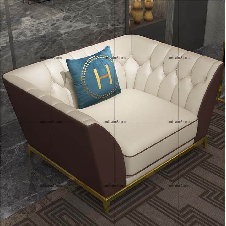 Sofa da phòng khách Downholstery phong cách Bắc Âu M8-3514 thumbnail 5