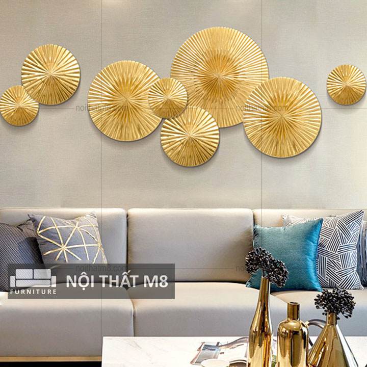 Decor trang trí treo tường hình tròn đẹp M8-D003
