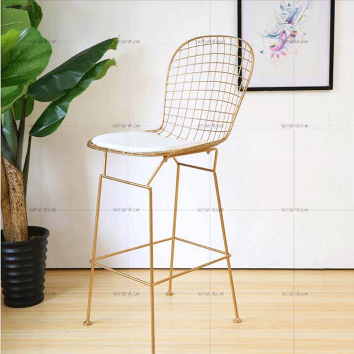 Mẫu ghế sắt đẹp cho quán bar hiện đại M8-4649