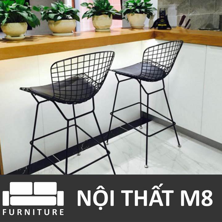 Mẫu ghế sắt đẹp cho quán bar hiện đại M8-4649 thumbnail 4