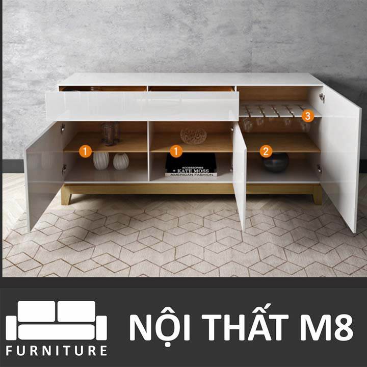 Tủ gỗ trang trí kiểu dáng thanh lịch và hiện đại M8-8146 thumbnail 3