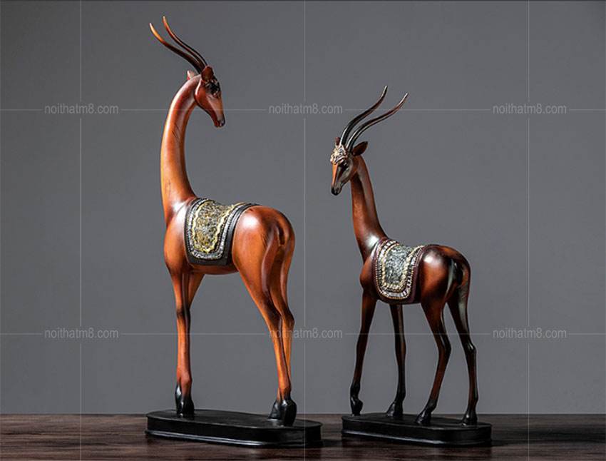 Bộ linh dương đứng trang trí nhà tinh tế, sang trọng M8-D060 thumbnail 4