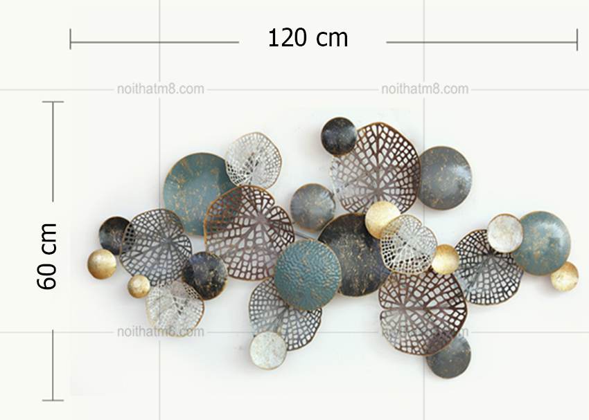 Decor treo tường họa tiết hoa sen đẹp M8-D004 thumbnail 2