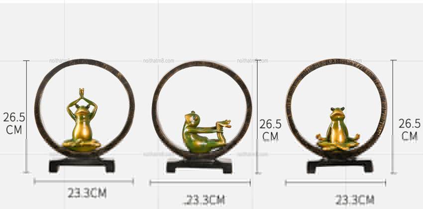 Đồ decor để bàn ếch tập yoga ngộ nghĩnh M8-D090 thumbnail 3